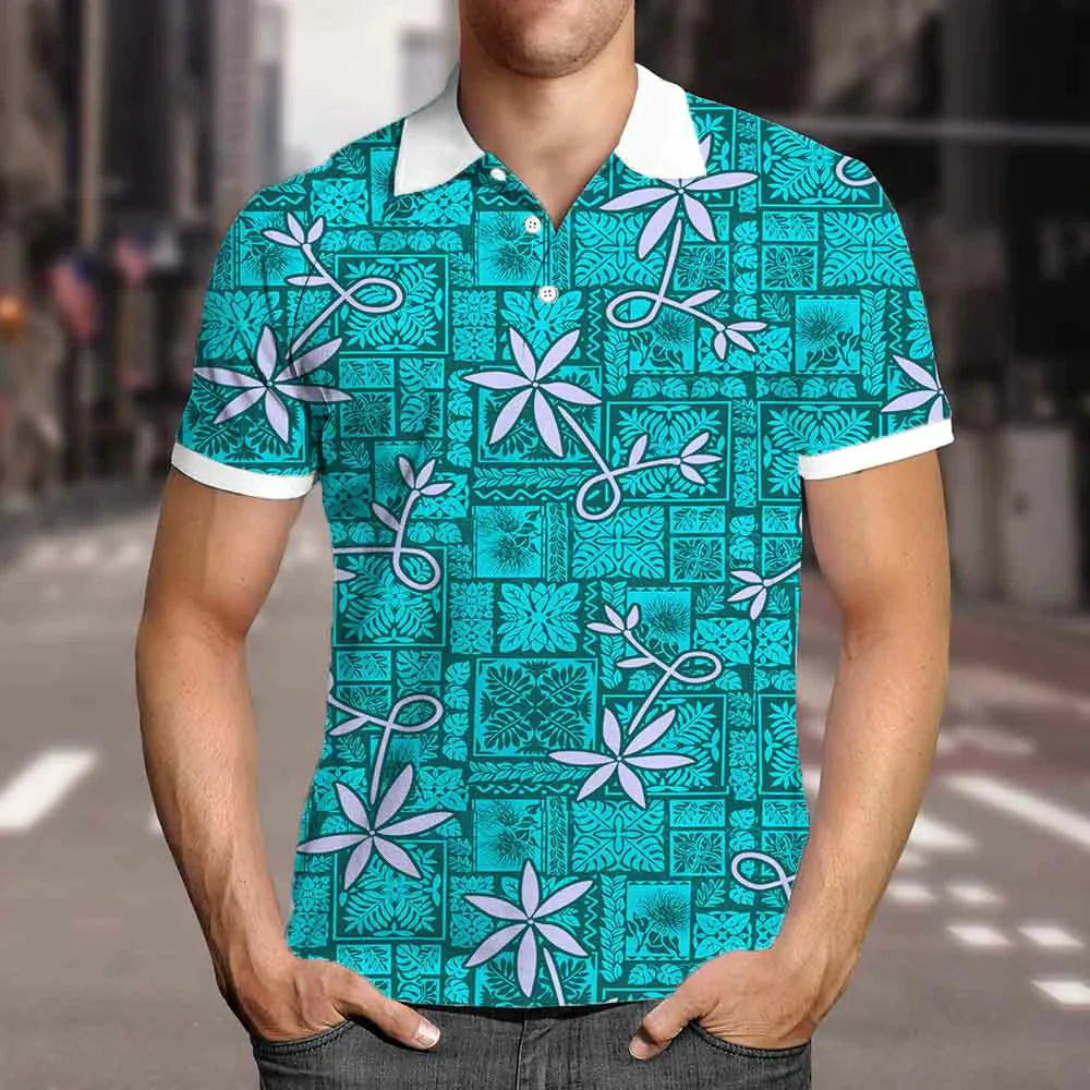 Elvis Presley 3D All Over Printed Blue Hawaiian Shirts For Men
